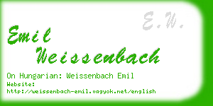 emil weissenbach business card